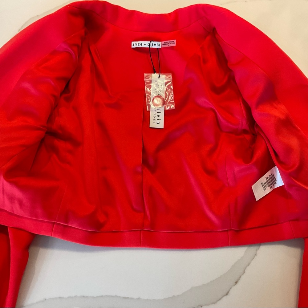 Alice + Olivia Bright Poppy Red Blazer-NWT - Picture 5 of 5